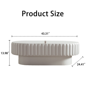 โต๊ะกาแฟทรงกลมสีครีมขาว ดีไซน์ทันสมัย แข็งแรงทนทาน พร้อมฝาปิดแบบยกได้ ทำจากไม้อัดเอ็มดีเอฟ เหมาะสำหรับห้องนั่งเล่น - Product Image 6