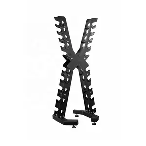 Wholesale Support Custom Size Weight Rack For Strength Training X type Dumbbell Racks Set 10 Pairs