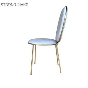 Hôtel <span class=keywords><strong>restaurant</strong></span> ou café utilisation velours tissu sans <span class=keywords><strong>bras</strong></span> chaise de table à manger - Product Image 3