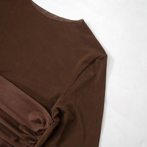 Gaun Kasual Mesh Stretch Baru Dengan Kerut Leher Bulat dan Mesh Transparan Gaun Musim Panas Wanita 2026 Produk Trendi - Product Image 2