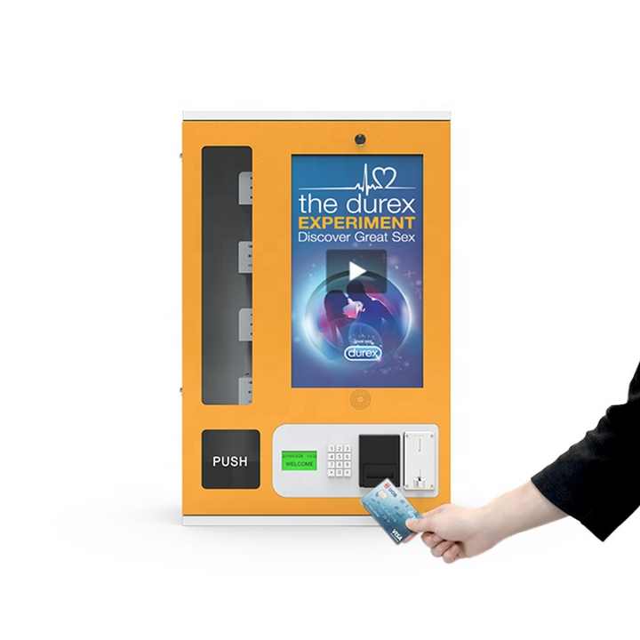 Automatic Spring Driving Id Card Reader Vending Machine Mini Table Top Dispenser Cosmetics Smart Vending Machine Coin Operated
