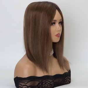 Expédition en 24h Cheveux Brésiliens Lisses Naturels Sans Nœuds Sans Perte 12" Cheveux Humains Vierges 3x6x6 Mono <span class=keywords><strong>Toppers</strong></span> Couleurs <span class=keywords><strong>2</strong></span>/10 et <span class=keywords><strong>2</strong></span>/8 - Product Image 2