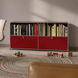 Meuble bas modulaire, étagère en métal jaune doré, cadre chromé, armoire de rangement pour chambre et salon, en acier, taille et couleur personnalisables, DIY - Product Image 3