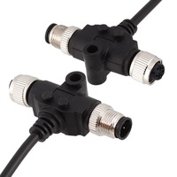 Type T M12 Mâle Femelle 1 Mètre PVC NMEA2000 Connecteurs Répartiteur 5PIN 22AWG 24AWG 5 6 8 Broches B Code Câble Distributeur