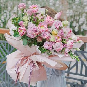 Papel de Regalo para Ramos de Flores, Color Sólido, Suave, con Borde Dorado Mate, para Eventos Deportivos y Regalos - Product Image 4