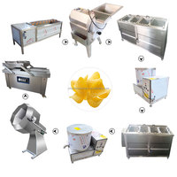 Ligne de production semi-automatique industrielle de frites, chips de pommes de terre et tranches de bananes, capacité 50-100 kg/h, équipement de friture commerciale
