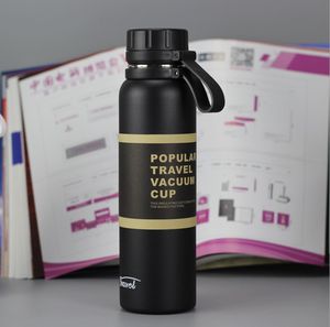 Nuovo <span class=keywords><strong>design</strong></span> da viaggio in silicone manico a doppia parete in acciaio inox bottiglia d'acqua isolata con <span class=keywords><strong>logo</strong></span> personalizzato - Product Image 5