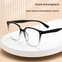 Vente flash d'été T3010R Monture de lunettes de style punk carrée bicolore noir transparent amincissante ultra-légère TR90 pour myopie