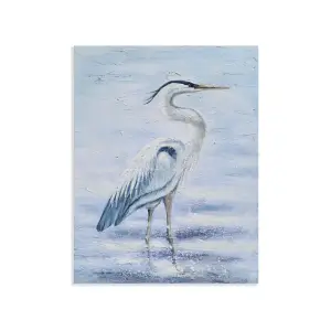 Custom Wholesale living Room Decoration Handmade Canvas Painting Wall Art Animals Grey Heron Pictures Hotel Hand Painted