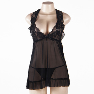 Lingerie Sexy sous-vêtements 2023 Eur et Amer mode Transparent ajouter taille Sexy bourgeon soie femme ensemble gros 6XL grande taille Lingerie robe - Product Image 5