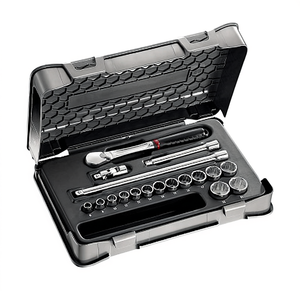 Jeu de douilles de 604 3/8 pouces avec cliquet et rallonges pour réparation automobile - Product Image 2