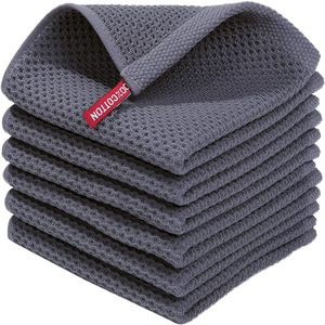 Torchons de Cuisine en Coton Gaufre Ultra Doux Séchage Rapide pour Nettoyage <span class=keywords><strong>des</strong></span> Mains Technique de Tissage en Gros - Product Image 3