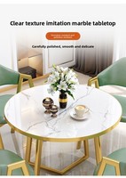 Ensemble salle à manger 1 table et 4 chaises, mobilier d'hôtel, restaurant, café, boutique, réception, table ronde, chaise en cuir, Comedor 4 Sillas
