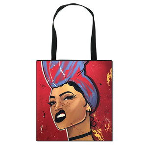 Bolso de mano con estampado para mujer, bolsa de hombro con bonito estampado Afro y africano, a la moda - Product Image 5