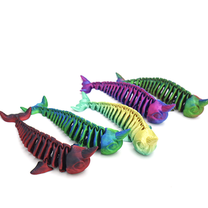 Ornement Artisanal Créatif en Forme de Baleine Licorne Imprimé en 3D, Cadeau, Jouet Articulé Animal Fait Main, Décoration - Product Image 3
