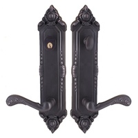 Cerradura de Cobre Americana Forjada en Latón Sólido para Puerta de Entrada de Villa, Espesor de Puerta 45-70mm, Backset 60mm o 70mm, Modelo F06A-10-US10