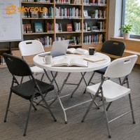 Chaises pliantes de qualité commerciale et tables hautes en plastique pour événements, vente en gros