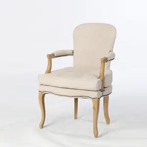 클래식 가정용 가구 의자 골동품 손 조각 단단한 나무 안락 의자 CH-271-OAK