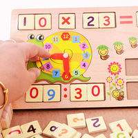 Caja de computación Montessori multifunción 2 en 1, rompecabezas educativo, tablero de dibujo, palos de conteo, juguetes de matemáticas de madera para niños y niñas