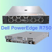 Serveur en rack PowerEdge R750 2U, processeur Intel Xeon, 64 Go de mémoire DDR4 ECC/Non-ECC, stockage 8x3,5'' 24x2,5'' HDD/SSD, alimentation 800W, en stock