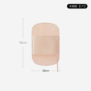 Clothing Organizer <b>Hanging</b> Storage Bag Rectangle Pink Beige <b>Hook</b> Type Wardrobe Use - Product Image 2