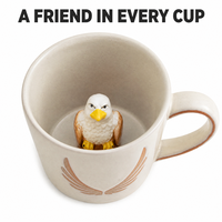 Mug en céramique, design mignon de dessin animé, compatible micro-ondes et lave-vaisselle, cadeau de fête ou d'anniversaire pour le café/le thé au lait