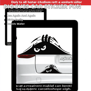 Fun 3D Big <b>Eyes</b> Reusable Waterproof Self-Adhesive Letter Windshield Decal Scratch <b>Cover</b> for Auto Decoration Funny Peeking - Product Image 2