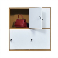 Armoire de rangement métallique verrouillable MECOLOR moderne à 4 portes pour la maison, la salle de sport, le bureau, l'atelier, la cuisine, l'extérieur, l'école, le supermarché