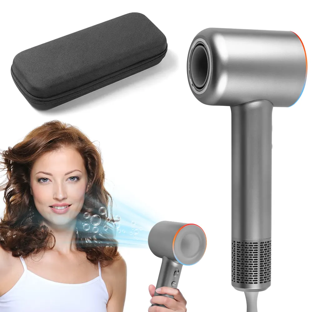 Salon Home Travel Use Negative Ionic Blow Dryer 11,0000 RPM Brushless Motor Fast Drying High-Speed Hair Dryer Low Noise Hairdrye