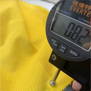 Vente en gros de tissu en velours côtelé 97% coton 3% spandex 330GSM Tissu en velours côtelé personnalisable pour vêtements - Product Image 6