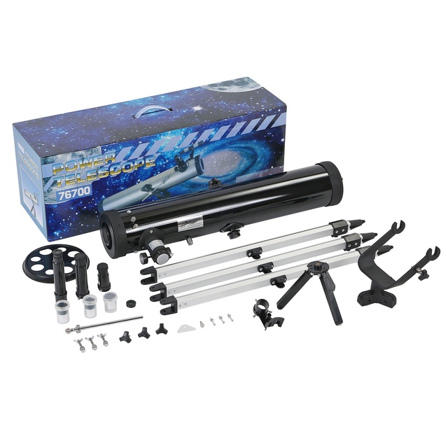 CUSTOMIZABLE L70076 Reflector Black Stainless Steel Tripod Astronomical Telescope OEM for Beginner Stargazer Moon OEM