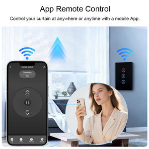 Interrupteur intelligent pour rideaux standard US, WiFi, télécommande RF433, interrupteur pour volets roulants, interrupteur pour stores électriques avec commande vocale - Product Image 4