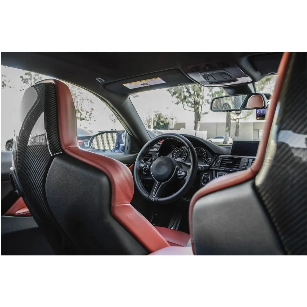 פחמן סיבי מושב אחורי כיסוי Fit עבור BMW F80 M3 F82 M4 2019-2015 OE סגנון משענת Trim כיסוי גבוהה באיכות