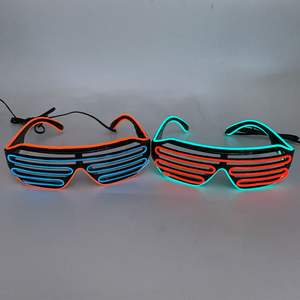 Gafas LED Activadas por Música Coloridas para Fiestas Rave en Discotecas, Gafas Intermitentes, Gafas Brillantes con Cable de Neón <span class=keywords><strong>EL</strong></span>, Persianas LED - Product Image 1