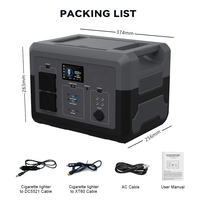 Générateur d'alimentation de secours silencieux 1500W 2500W 3000W 5kW pour CPAP, avec batterie LiFePO4 et chargeur solaire, pour usage intérieur et extérieur