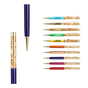 Gold Foil Floating Golden Flakes Rotating Ballpoint <b>Pen</b> With 1.0 mm Writing Custom Logo Printed for Novelty Gifts - Product Image 3