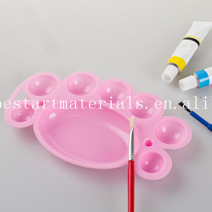 En gros Pas Cher En Plastique Palette de Peinture D'artiste Avec De Nombreux Trous de Pouce Pour <span class=keywords><strong>L</strong></span>'aquarelle - Product Image 1