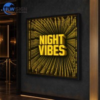 Enseigne Miroir Infini Néon Personnalisée Direct Usine, Enseigne Murale Logo pour Magasin, Enseigne Néon Miroir Infini Personnalisée