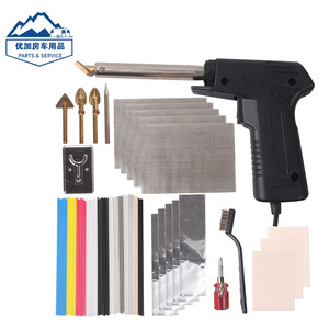 Pistola de soldar plástica de 1000W 220V para reparación de parachoques de coche, herramienta de soldadura ABS con kit de accesorios - Product Image 1