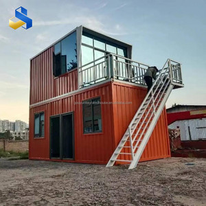 Maison préfabriquée moderne et portable, <span class=keywords><strong>chalet</strong></span> en bois et acier, conception de maison conteneur pour usage de bureau avec panneaux sandwich - Product Image 6