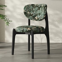 Chaise de salle à manger en bois massif de style nordique minimaliste moderne et luxueuse avec dossier pour salle à manger familiale, bureau, restaurant