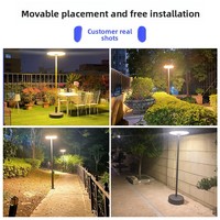 Lampe solaire mobile en forme de soucoupe volante, étanche IP65, 24V, pour extérieur, cour, jardin, terrasse, route, bureau