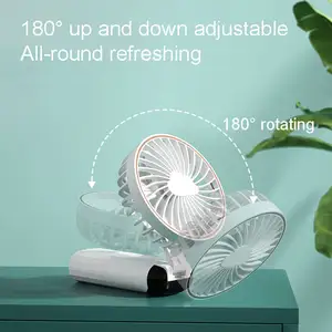 Portable Foldable Handheld USB Rechargeable 1200mAh Hand Battery Electric Air Cooler Mini Fan for Outdoor