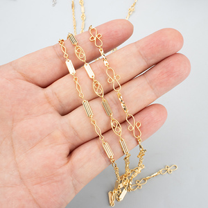 <span class=keywords><strong>C418</strong></span> chaîne en gros, plaqué or 18 carats rhodié, cuivre, fait à la main, sans nickel, résultats de fabrication de bijoux, collier de bracelet à bricoler soi-même, 1 m/lot - Product Image 2