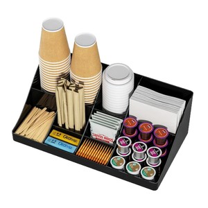 Organisateur de rangement pour dosettes de café avec porte-gobelets et plateau à condiments pour comptoir de cuisine - Product Image 5