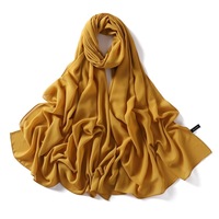 Syh1154 Foulard Écharpe Longue Mousseline de Soie Bulle Satinée Imprimée Haute Qualité pour Femmes, Hijab Musulman de Longueur Carrée avec Logo Personnalisé