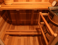 Sauna de Vapor Moderna para 2 Personas, de Madera Sólida, Forma Cúbica, para Exteriores, en Venta