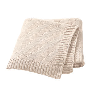 ผ้าห่มสำหรับเด็กทารกปรับแต่งได้ผ้าห่มผ้าฝ้าย100% ถักแบบพกพาผ้าห่มเครื่องนอนสำหรับเด็กทารก - Product Image 1