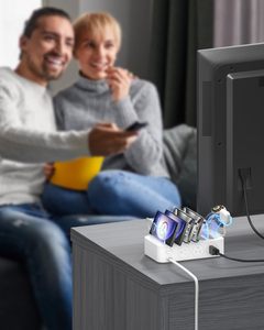 Station de charge USB <span class=keywords><strong>6</strong></span> ports 60W, chargeur rapide PD QC, hub pour <span class=keywords><strong>iPhone</strong></span>, Samsung, téléphone Android, Apple Watch, <span class=keywords><strong>AirPods</strong></span> - Product Image 3