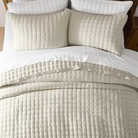 Set Sprei Quilt King Size Warna Beige dengan 2 Sarung Bantal, Set Bedspread Lembut Ringan Warna Netral